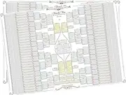 Family Tree Chart - 10 Generation Double Chart (Coloured Boxes 120 g Paper Pack of Two)