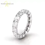 2.3ctw Cushion Diamond Petite Prong Set Eternity Band 14K White Gold