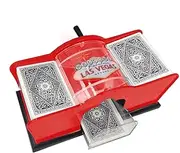 Generic Card Shuffler Machine | Manual Poker Card Shuffler and Dealer | Lightweight, 2 Deck Shuffle Machine | Card Playing Tool Accessories for Parties & Family Games