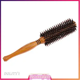 Wood Barrel Brush Roller Round Hairbrush for Flipping Hair &