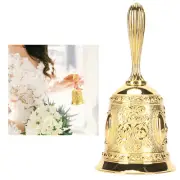 Golden Hand Ring Bell Embossing Golden Call Bell For Restaurant Service Hand CHU