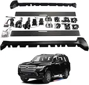 MOMOAU Auto Retractable Electric Running Boards Compatible with 2021-2023 Toyota Land Cruiser 300-2-Pack Aluminum Alloy Side Steps with LED Lights, True Flush Mount