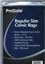 100 ProSafe Current / Modern Comic Book Bags and Boards 100% Archival Safe