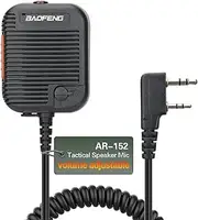 Walkie Talkie Handheld Military Grade AR-152 Volume Adjustable Speaker Mic, Shoulder Microphone for BaoFeng AR-152 UV-5R BF-F8HP UV-S9 Plus UV-82HP BF-888S Two Way Radio Popular Accessories
