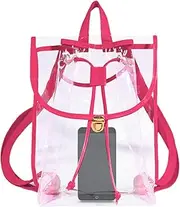 Transparent School Backpack | Water Proof Bag | Waterproof See Through Drawstring Backpacks With Reinforced And Wider Shoulder Straps For Concerts