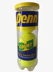 Vintage Penn Court 1 Optic Yellow Tennis Balls, In Original Packaging-Unopened