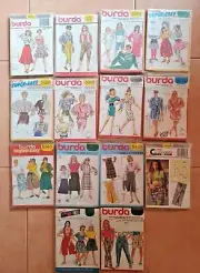 Lot of vintage Burda sewing patterns, new, UNCUT, come in and choose