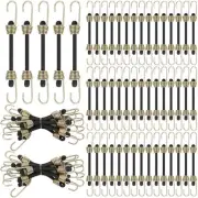50 Pcs Mini Bungee Cords with Hooks Small Bungee Cords Short Elastic Bungee S...