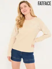 FatFace Ellie Natural Embroidered Crew Sweatshirt (AK5960) | $114
