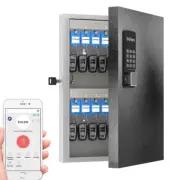 32 Key Lock Box Wall Mount, Smart Key Cabinet One Time Password/APP