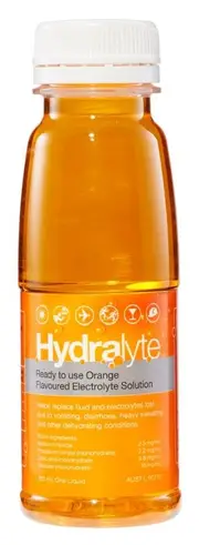 Hydralyte Electrolyte Solution Orange Flavoured 250ml