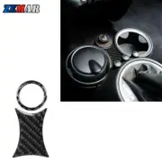 2Pcs Carbon Fiber Cigarette Lighter Cover Decor Trim For MINI Cooper R55 R56 R57 (for: Mini)