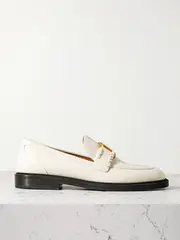 [Chloé] Chloé - + Net Sustain Marcie Embellished Leather Loafers - Off-white - IT41 IT 41 Off-white