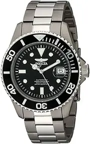 [Invicta] Men's 0420 Pro Diver Automatic Black Dial Titanium Watch, Black, Standard, Diver