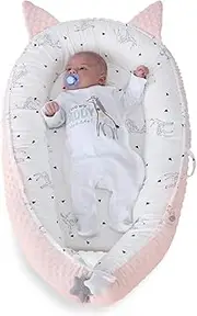 Baby Nest Sleeping Pod for 0-12 Months - Portable Co-Sleeping Lounger, Bassinet, Bed With Adjustable Breathable 100% Cotton Cover - Newborn Essentials