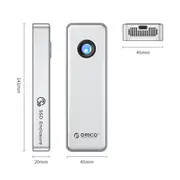Orico USB-C 3.2 20Gbps NVMe M.2 SSD Enclosure - Silver with Built in Fan [ORICO-OUM2-G20-SV-BP]