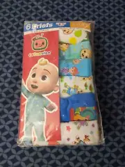 Cocomelon Toddler Boys Briefs 6-Pack Underwear Size 4T 100% Cotton