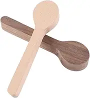 2 Pack Wood Carving Spoon Blank Beech+Walnut Unfinished Wooden Craft Whittling Kit for Beginner Kids
