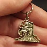 Alaska Zipper Pull - moose bear & eagle in map shape - We ship worldwide!