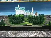 Z SCALE LAYOUT "MAD" KING LUDWIG Neuschwanstein Castle 1/220 scale with train