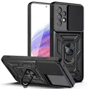 Reiko Kickstand Ring Holder with Slide Camera Cover TPU Magnetic Car Mount for G