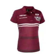 LADIES 2022 MANLY WARRINGAH SEA EAGLES SS COLLARED POLO SHIRT SIZE 16 NEW BNWT