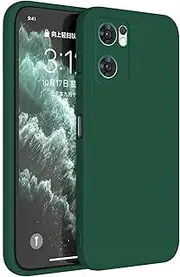 [HAFFAN] TPU Silicone Case Compatible with Oppo Find X5 Lite/Oppo Reno7 5G (6.43 inches), Mobile Phone Case Protective Cover - Dark Green