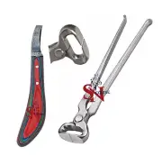 Set of Hoof Nipper 14'' & Farrier Loop Knives with Fiber Handle hoof Knifes