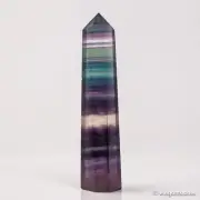 97g107mm Rainbow Fluorite Point Crystal Tower Natural Obelisk Healing Quartz