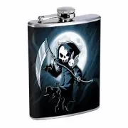 Reaper Moon Em1 Flask 8oz Stainless Steel Hip Drinking Whiskey