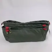 Travelon Purse Bag Organizer Olive Green Red accent Snap Zip Drawstring New NWT