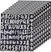 HOMSFOU Reflective Mailbox Numbers Stickers Peel Stick Alphabet Letter Decals for outside 10 Sheets Pack