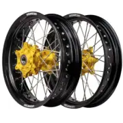 Fits Suzuki DR-Z400E 2000-2024 Axiom Supermotard Wheel Set 17x3.5/17x4.25 Cush D