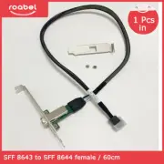 Mini SAS Adapter Cable SFF-8643 to female SFF-8644 with PCI high/low bracket