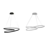 80CM LED SPIRAL PENDANT BLACK/WHITE