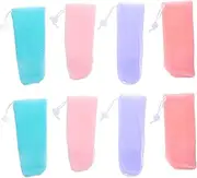 VINTORKY 8pcs Exfoliating Soap Pouch Shampoo Bar Bag Portable Soap Foaming Net Pouch for Face
