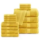 16-Piece Bath Towel Set Cotton, Super Soft & Highly Absorbent Hotel Quality B...