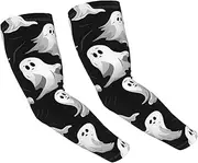 [FHEDVBN] Halloween Goth Arm Sleeves Compression Arm Covers for Men Women Outdoor Sun Sleeves Cooling Sports Sleeve, Black