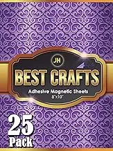 JH-Best Crafts 8x10 Magnetic Adhesive Sheets 25 Pack, Magnetic Stikcer Great for DIY and Crafts