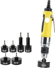 Pneumatic Capping Machine, Hand-Held Screw Capper, Handheld Bottle Screw Cap Tightener Torque, Bottle Cap Sealing Tool, with 6 Capping Head, Max Speed 2500RPM, for Φ10-50mm Plastic Bottle