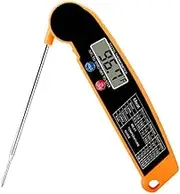 Foldable Digital Thermometer Probe Temperature Kitchen Cooking Food BBQ Meat Jam - Fast Reading, Accurate Temperature Probe for Food, Meat, Milk, -50℃ to +200℃ Range
