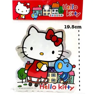 毛毛屋 Hello Kitty 凱蒂貓 雷射 造型大貼紙 （剩B1.D2）2款擇一 1張入 請註明