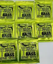 Bundle of 8 Ernie Ball 2852 Bass strings 45-100 & 10 2221 guitar strings