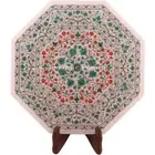 Luxury Marble Coffee Table Top Random Multi Stone Inlay Entryway Decor 2'x2'