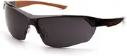 [CARHARTT] Braswell Anti-Fog Safety Glasses Eye Protection, Black Frame, Gray Lens