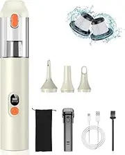 Powerful Car Vacuum Cleaner 4-in-1, Houzfu 14000Pa Portable Cordless Handheld Vacuum Cleaner with Display, Mini Vacuum Rechargeable and Air Inflator Pump Blower for Car/Home/Pet Hair Cleaning, Beige