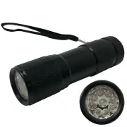 UV 9 LED Ultra Violet Dye Inspection Light Flashlight Blacklight Lamp Torch