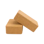 2 x Cork Yoga Block Exercise Brick