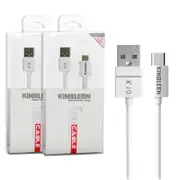 2 Pack KINGLEEN (K10) 1M 2.1A USB Type C Cable Fast Charging Charger Data Sync Cable Cord
