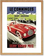 Sport Motor Grand Prix France Alps Car Speed Framed Wall Art Print